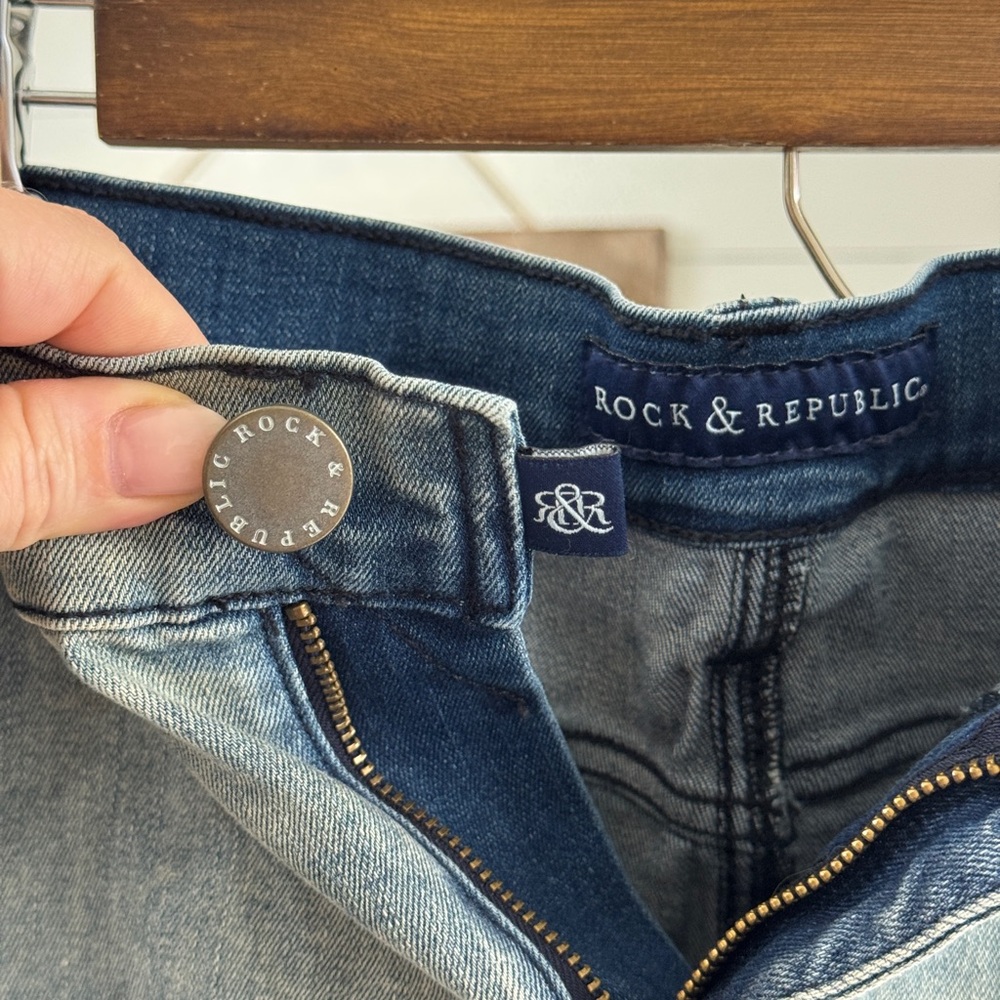 Rock & Republic Khloe Denim Mini Skirt in Faded Blue - Picture 12 of 12